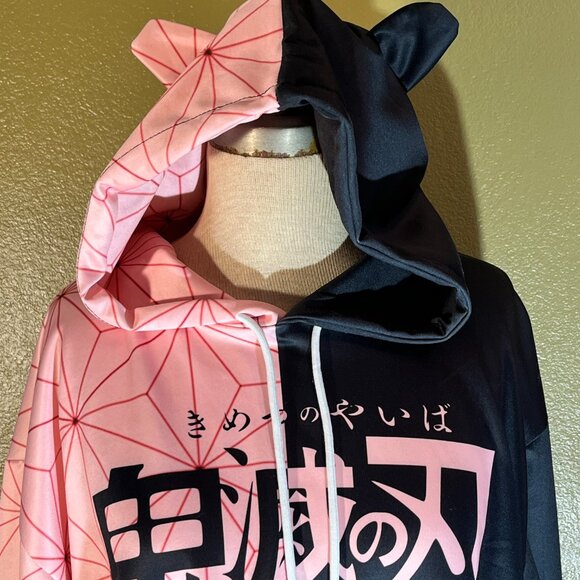 Demon Slayer Nezuko Graphic Cosplay Hoodie with ears - Picture 3 of 8